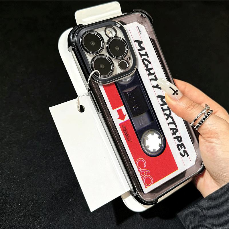 Vintage 90S Cassette Tape Pattern Plating Phone Case For Xiaomi Poco X5 X6 X7 X8 Pro Max F8 Ultra F7 M8 M7 M5S Redmi 15C 15 14C
