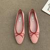Elegantbow Französischer Stil Damen Ballerinas 2025 Neu Abendliche Feen Tweed Schuhe Gummisohle Winterschuhe für Damen
