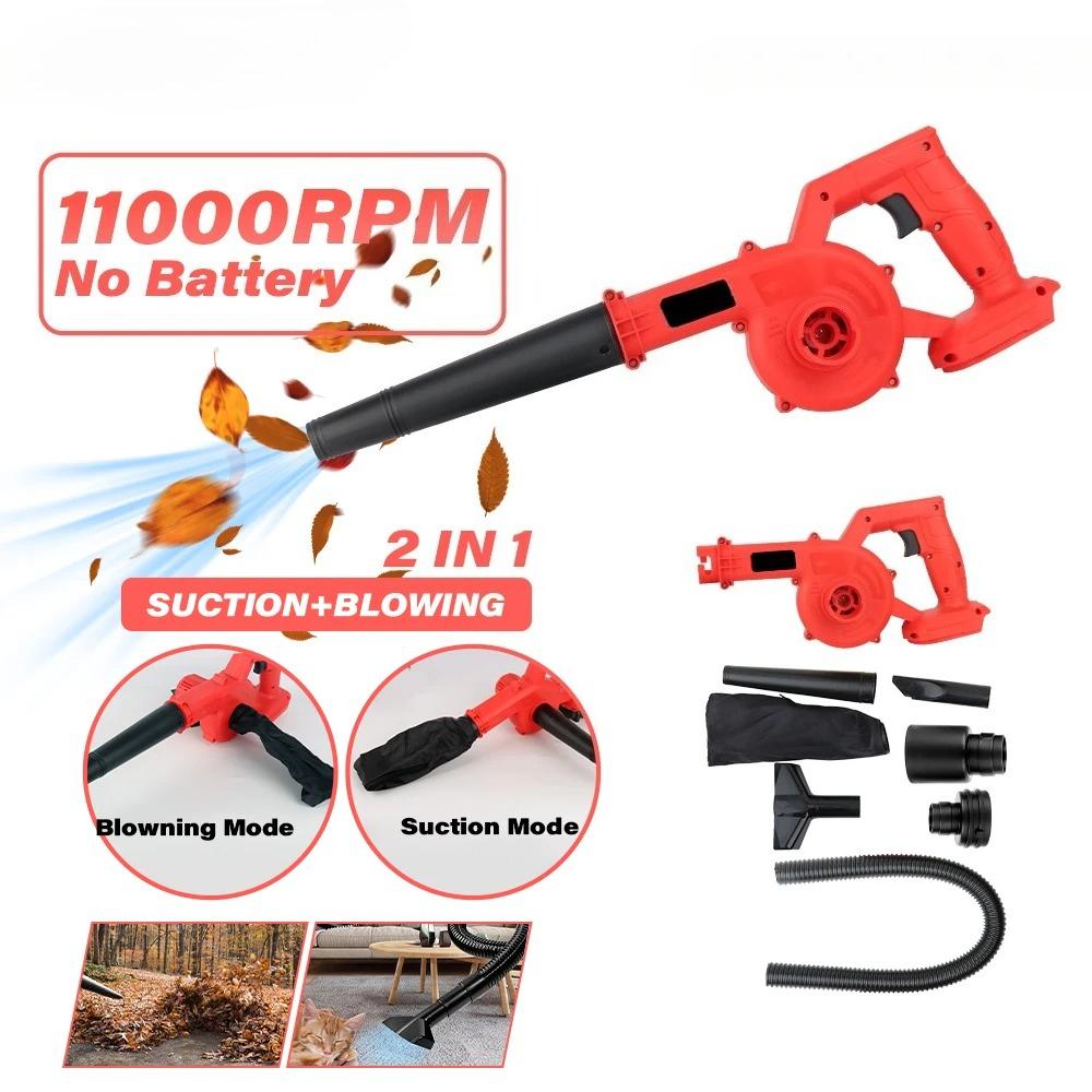 2 In 1 Suction+ Blow Leaf Blower Electric Blower Cordless Leaf Snow Vacuum Cleaning Power Tool For 21V Battery