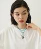 [Milkfed] Beads and Heart Charm Necklace 103252054008 Green One Size