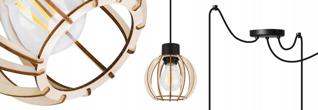 MODERN WOODEN LED CEILING HANGING LAMP