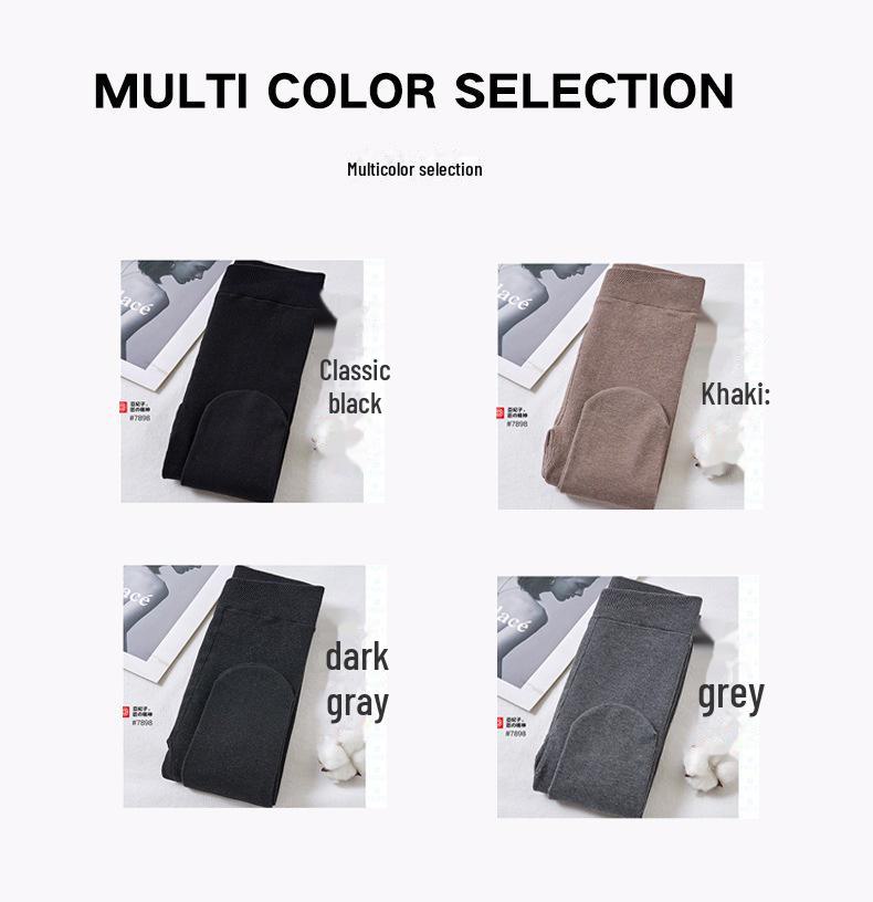 

Утягивающие леггинсы Plus Velvet с высокой талией - теплые колготки большого размера для осени/зимы Black