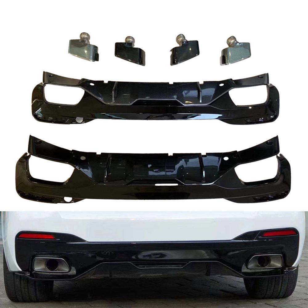 

BMW 5 Series G30 MP Style Rear Lip Spoiler - Black Carbon Fiber Pattern Bright Black