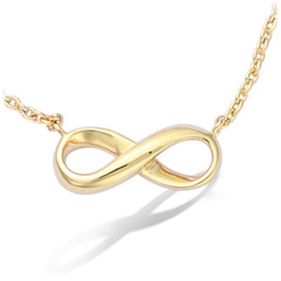 [L2005] - Gold-Plated 'Infini' Necklace - 15x6 Mm