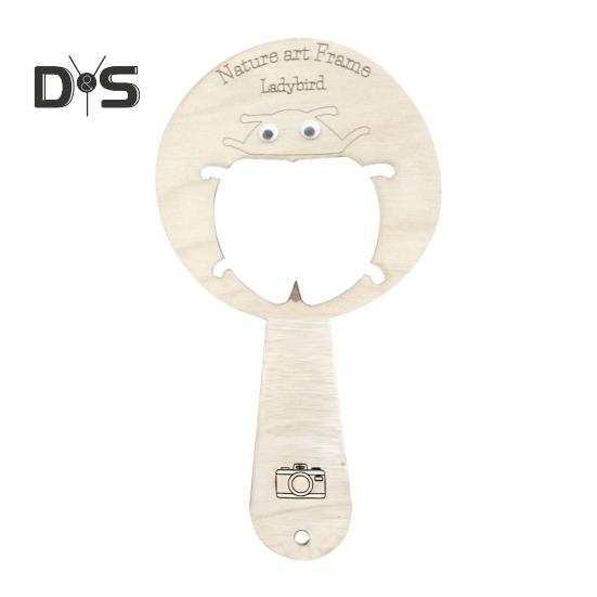 

Дерев яна рамка для природного мистецтва Порожня рамка з метеликом, бджолою, сонечком Реквізит для фотографії Розвиваюча іграшка для дітей, ентузіастів фотографії C