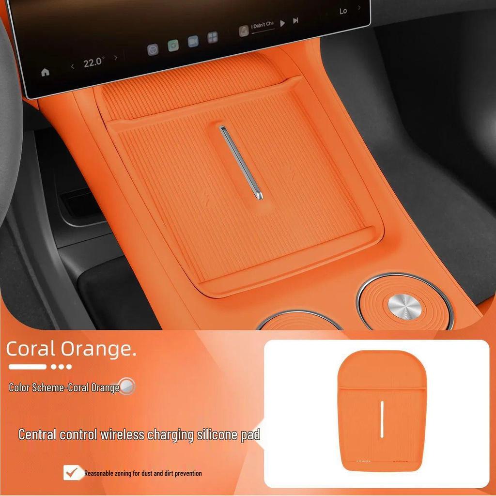 Silicone Anti-Slip Pad for Xiaomi YU7 Wireless Charger: Car Storage Box and Cup Holder Protection