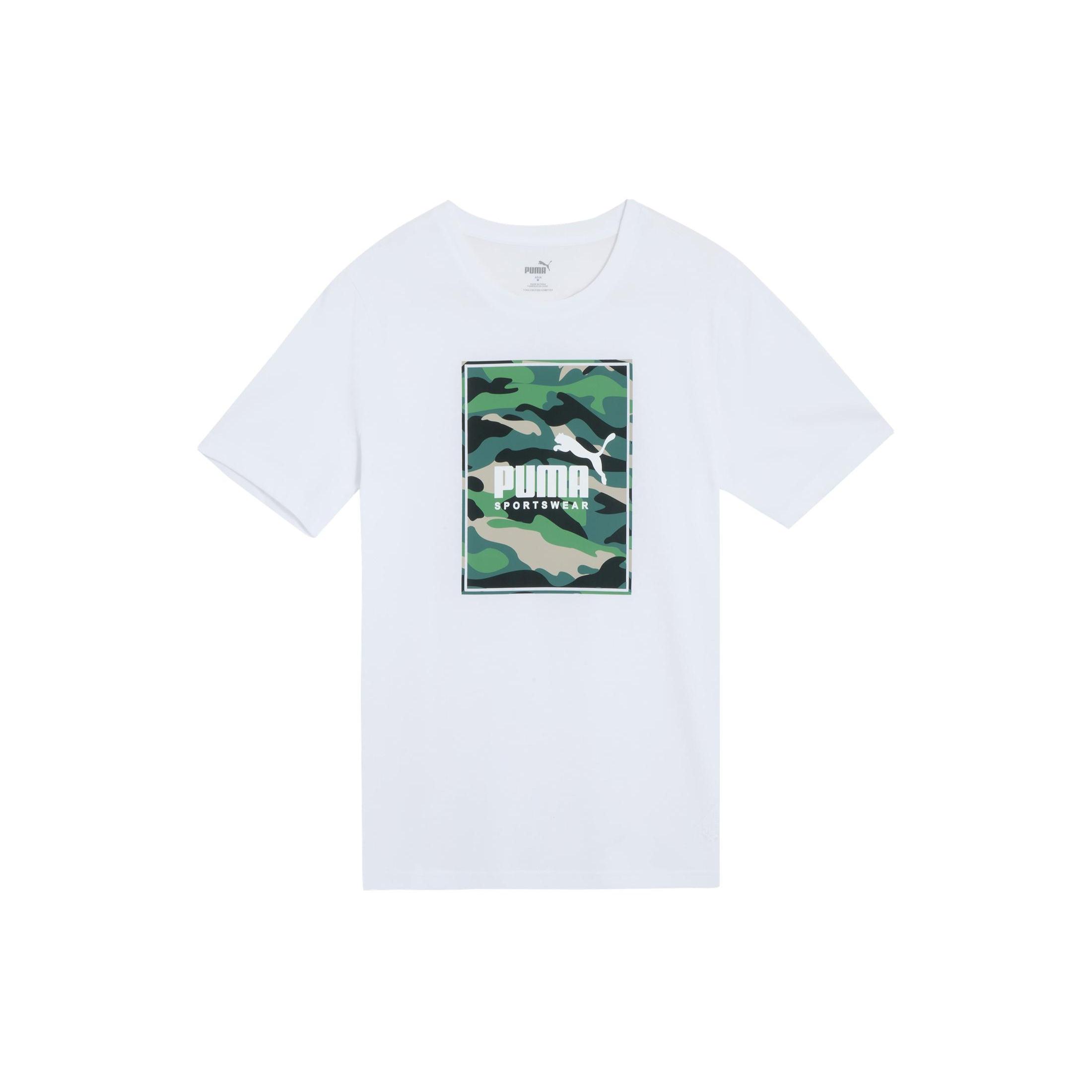 

New PUMA BOX LOGO T Shirts Men s White 683438-02 L