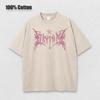 Y2k Hip Hop Vintage 90s Short-Sleeved Oversized T-Shirt Summer Goth Design Sense Loose Top Tide Streetwear Washed Denim T-Shirt