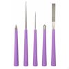 5 Pieces Diamond Pin Files Assorted Tip Shapes Jewelry Metal Gritty End File Set