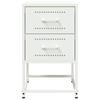 Nightstand White 36 x 39 x 60.5 cm Steel