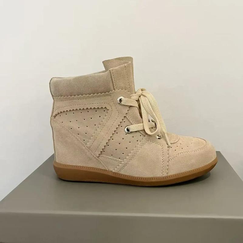 Shoes Women Suede Hidden Wedge Ankle