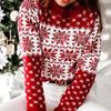 Autumn and Winter New Women's Sweater Christmas Snowflake Long-sleeved Knitted Fashion Crew Neck Pullover Knitted Sweater