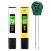 3Pcs/Set Water Testers Quick Reading Accurate Measurement Multifunction Digital pH/EC PPM/Soil Testers