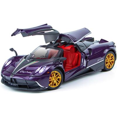 1/24 Lega pressofusa in metallo Pagani Huayra Dinastia Modello di auto giocattolo con funzioni sonore e luminose, tirare indietro, adulti e bambini sono adatti per regali
