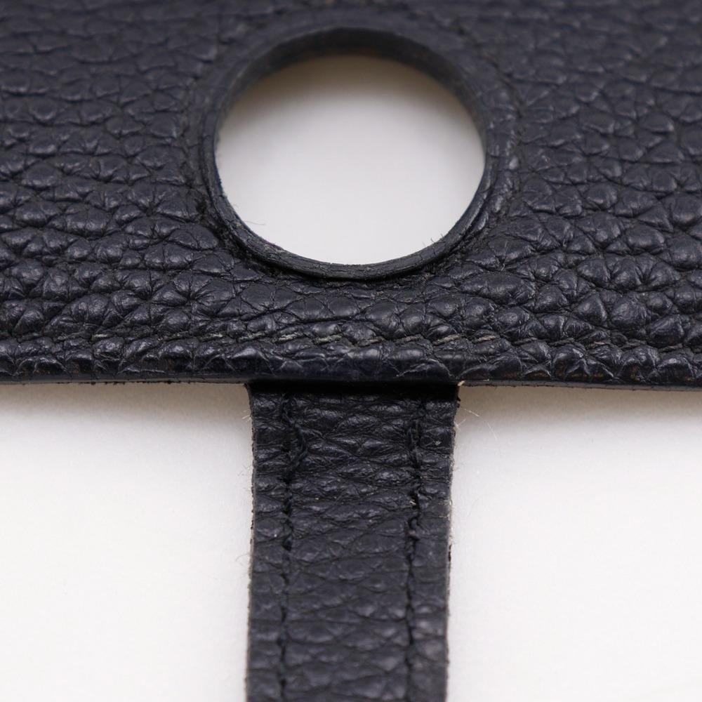 HERMES Dogon GM Purse Black / Gold Hardware Taurillon Clemence unisex Used