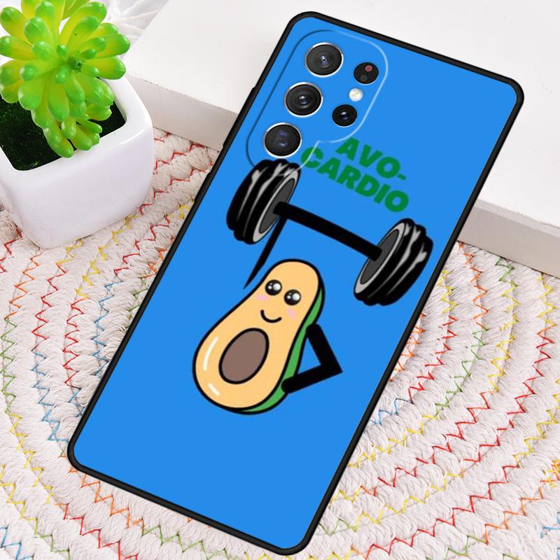 

Avo Cardio Funny Gym Vegan Phone Case for Samsung Galaxy note 10 pro S26 Ultra S23 S24 FE S25 S21 S22 PLUS shockproof Cove Galaxy S24+