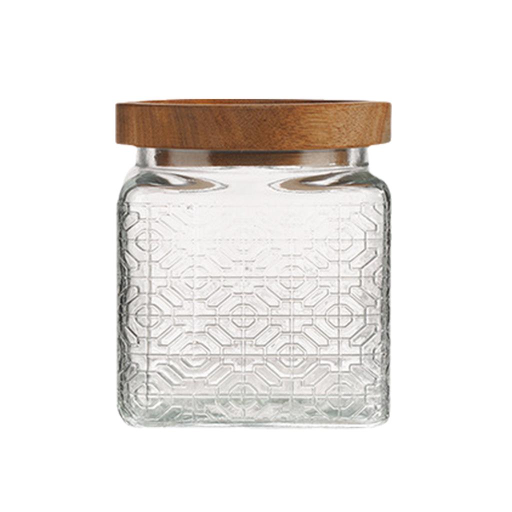 Practical Glass Storage Jar Durable Container with Clear Designs Perfect for Home Bakers and Organizing Enthusiasts
