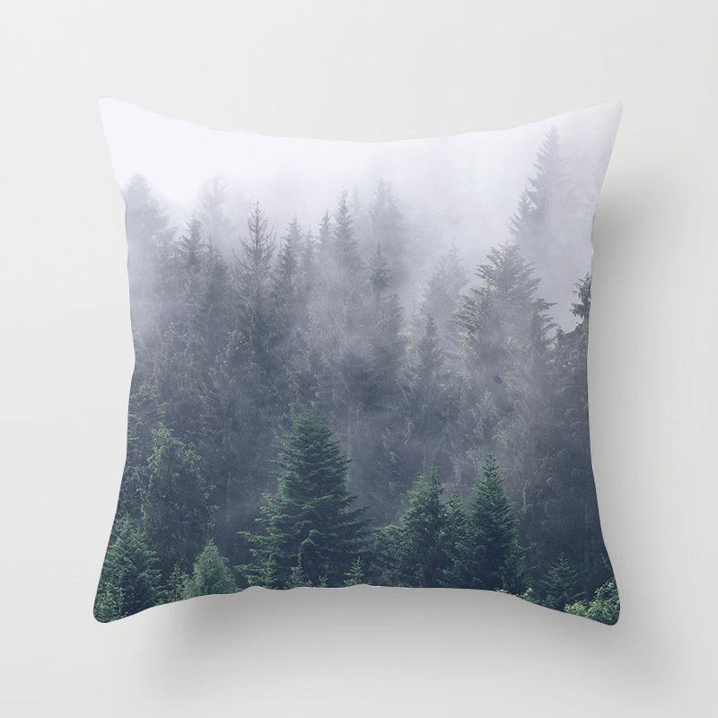 

Modern Simple Landscape Car Print Sofa Pillow Cushion Cover Home Soft Furnishings 45 * 45Cm (excluding pillow core)