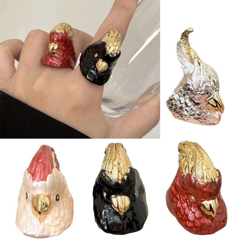 Artistic Conure Molded Statement Hoop Modifiable Size Traditional Oil Drop Workmanship Comfortable Metal Jewelry Gift