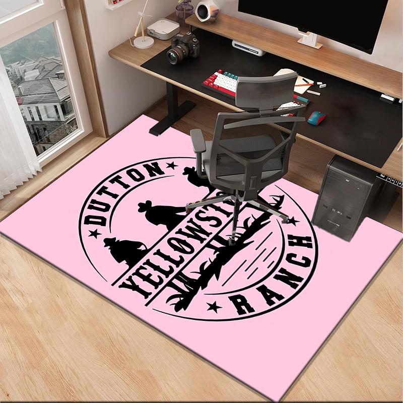 Western Adventure Romance Office Rug Chair Mat, Game Carpet, Suitable for Front Door, Bedroom, Living Room, Desk, Holiday Gift