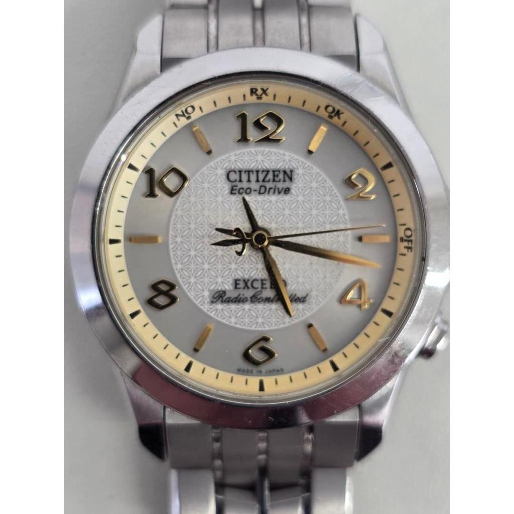 Used CITIZEN EXCEED Eco Drive Analog Watch Silver