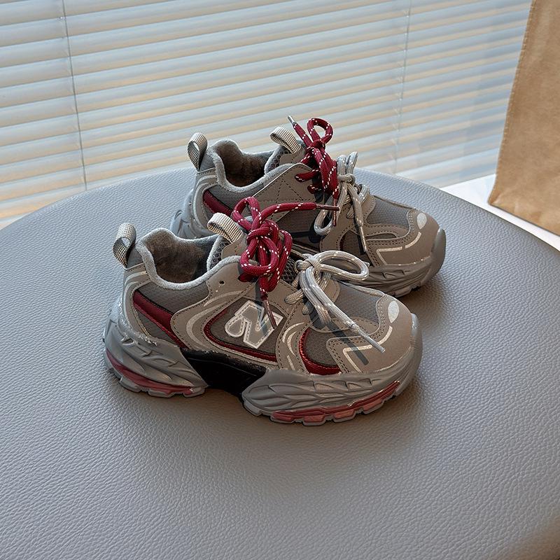 Kids' Korean Style Dad Sneakers - Velvet Lined, Non-slip, Soft Sole, Casual Running Shoes (Sizes 26-36)