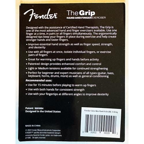 Fender GRIP Hand and Finger Exerciser (Extra Hard - 9 Lbs / 4 Kg) ? The Best Ergonomic Finger Strengthener To Improve Playing On All Stringed Instrume