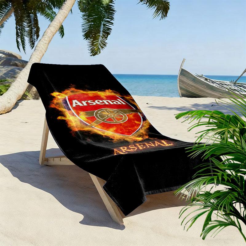 Arsenal F Print Beach Towel, Large Soft Quick Dry Towel for Beach Camping Swimming