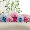 Adorable Stitch Plush Toy With Cute Bowtie Perfect For Couple Gifts In Soft Blue And Pink Colors
