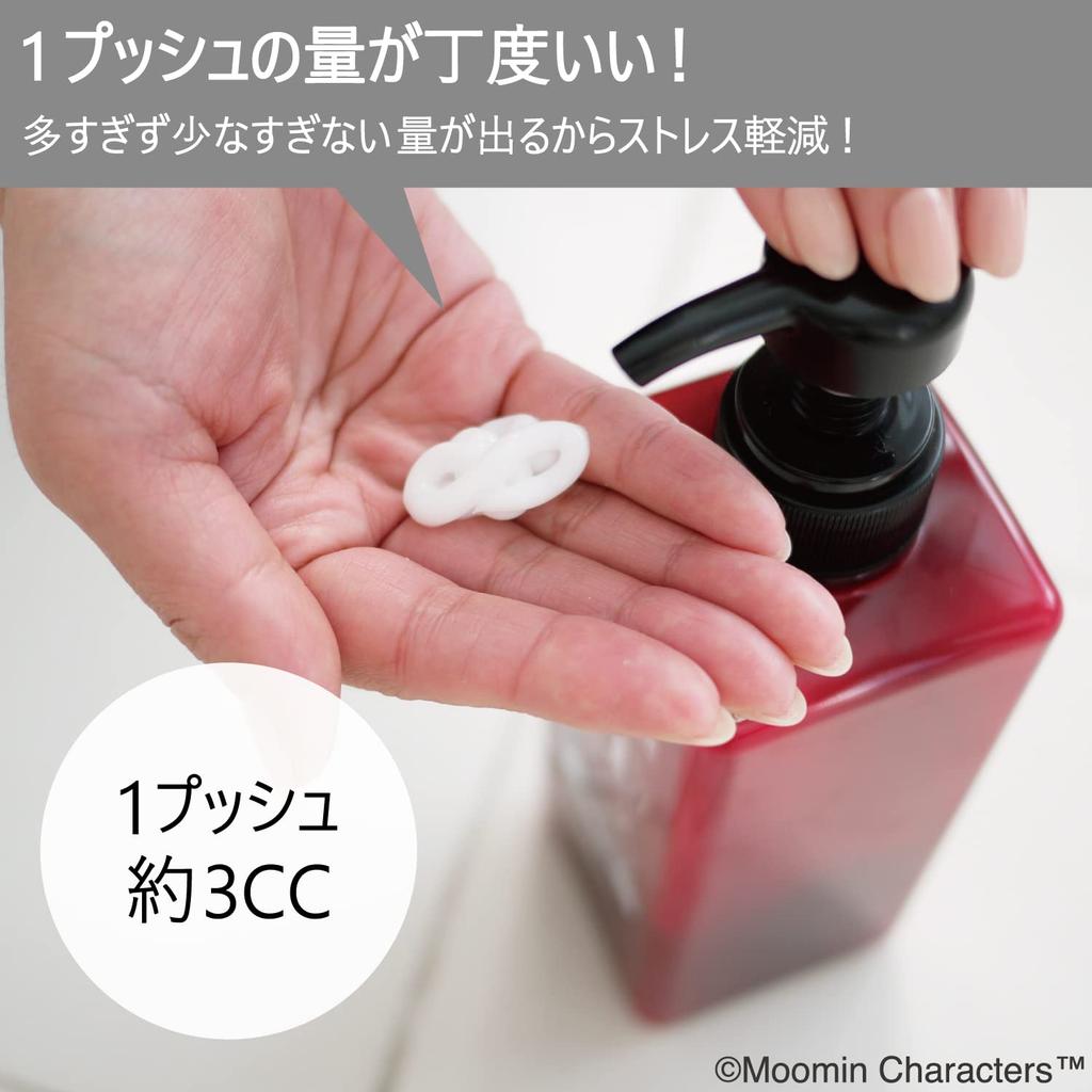 MOOMIN Maruei Nissan Pecolo Shampoo Bottle Refill Dispenser Little (3-Piece Set) (Moomin & My)