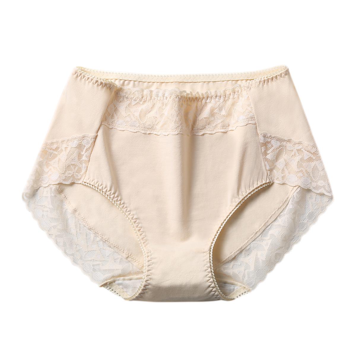 

Жіноча мереживна бавовняна нижня білизна з високою талією - антибактеріальна, дихаюча, підтягує стегна, великий розмір.