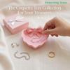 [CL]3D Printed Heart-Shaped Jewelry Tray With Pink Bow Elegant Decor For Table Sink & Office Desk Perfect For Jewelry Storage