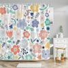 Helle Blumen-Duschvorhang: Umarme das bunte Design, den weichen Stoff und die verspielten Vibes für dein glückliches Badezimmer