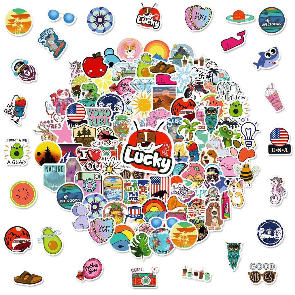 100 Kleine Größe 4cm Klein Frisch Ins Aufkleber Wasserbecher Koffer Computer Handyhülle Kreative Aufkleber