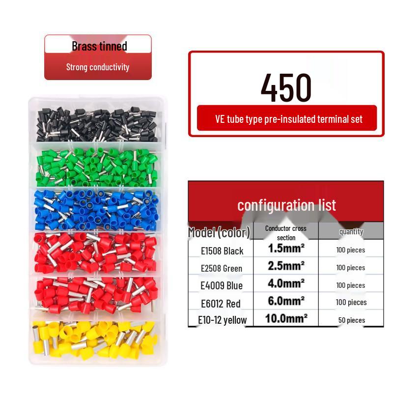 VE Type Copper Tube Cold-Pressed Terminal Pin Set