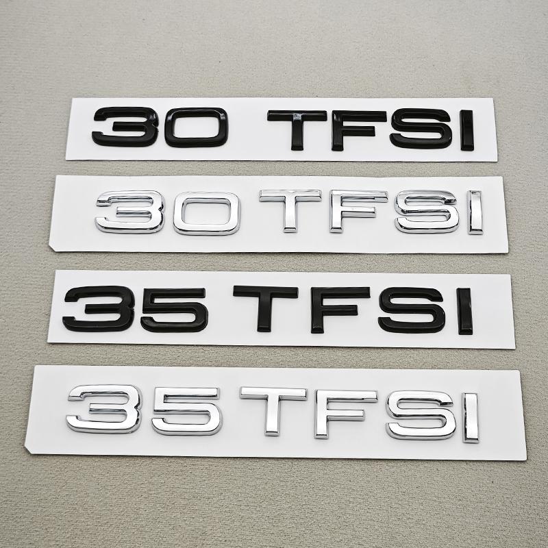 3D ABS Chrome Black Car Styling 30 35 TFSI Rear Trunk Badge Emblem For GW4 A3 8V A4 B9 30TFSI 35TFSI Auto Exterior Accessories6DS