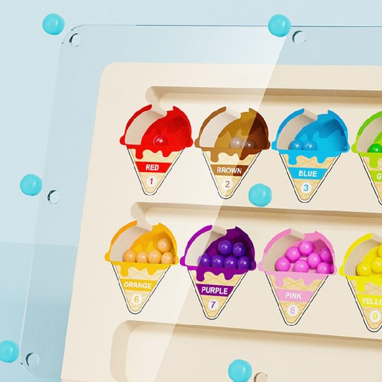 Fine Motor Skills Magnetic Maze Game Wood Number Learning Toy Tracing Number Maze Counting Board for Children Enduring