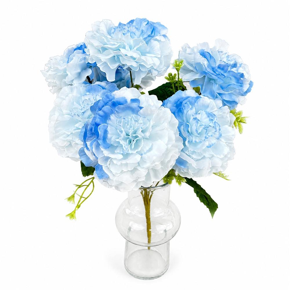 Silk Petals Simulation Peonies Flower 7 Heads Faux Flower Decorative Flower  Party Decoration синий