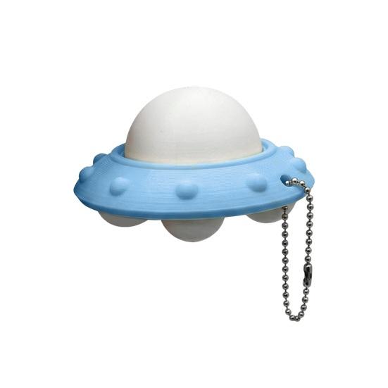 

Decompression Toy Compact Size Flying Saucer Clicker Charm Key Chain with Tactile Feedback Stress Relief Quiet Fidget Toy синий