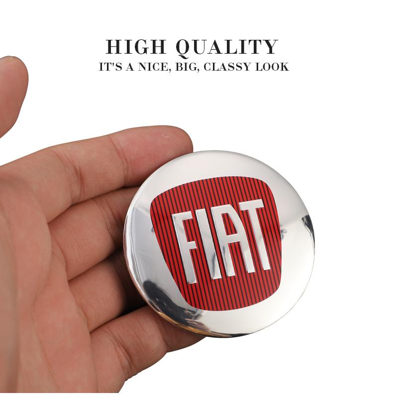 4Pcs 56mm Aluminum Alloy Car Wheel Center Sticker For Fiat Abarth 500e Panda Tipo FR Argo Freemont Viaggio Bravo Punto Doblo