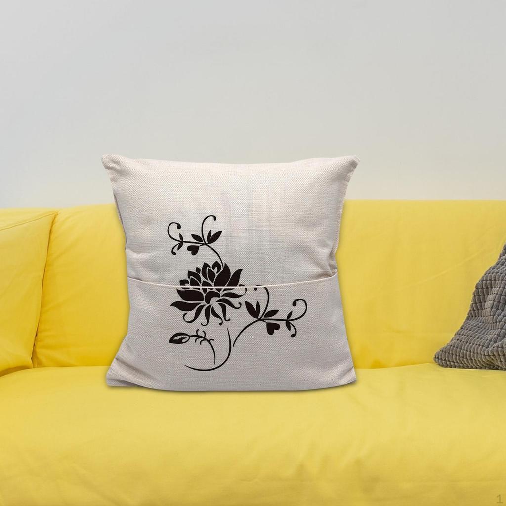 Cushion Cover Throw Pillowcase Creative DIY Patterns Pillow Case for Farmhouse