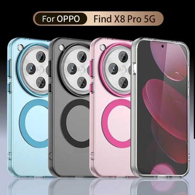 For OPPO Find X8 Pro X 8 Magnetic for Magsafe Wireless Charging Back Magsafing Case for Find X8pro FindX8 Candy PC + TPU Shockproof Bumper Phone Cover