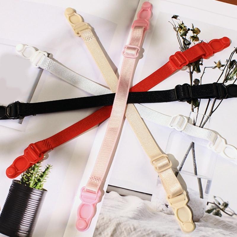 2Pcs Adjustable Bra Strap Clips Nonslip Elastic Bralette Strap Holders Clasp for Women Underwear Secure Fit Accessories