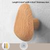 Solid Wood Handle Clothes Hook Coat Hook Wall-mounted Hook Punch-free Door Clothes Hanger Pebble Shape Cabinet Door