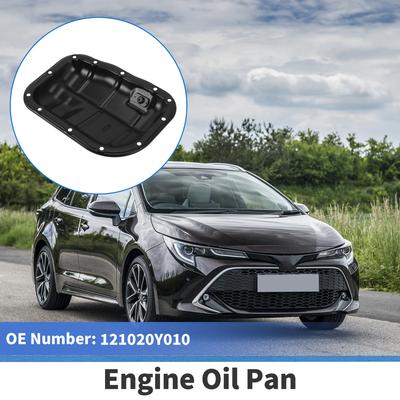 X Autohaux 1 Pc No.121020Y010 Engine Oil Pan for Toyota Corolla 2017-2023 Steel Black