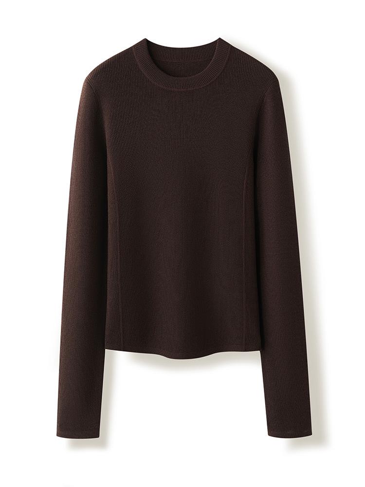 Women's Spring Slim Fit Merino Wool Pullover Sweater