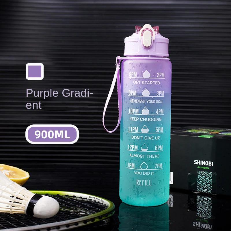 Water Bottle Motivational Sport Water Bottle Leakproof Drinking Bottles Outdoor Travel Gym Fitness Jugs For Kitchen