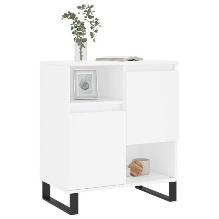 VidaXL Buffet Blanc 60x35x70 cm Bois d'ingénierie 831196