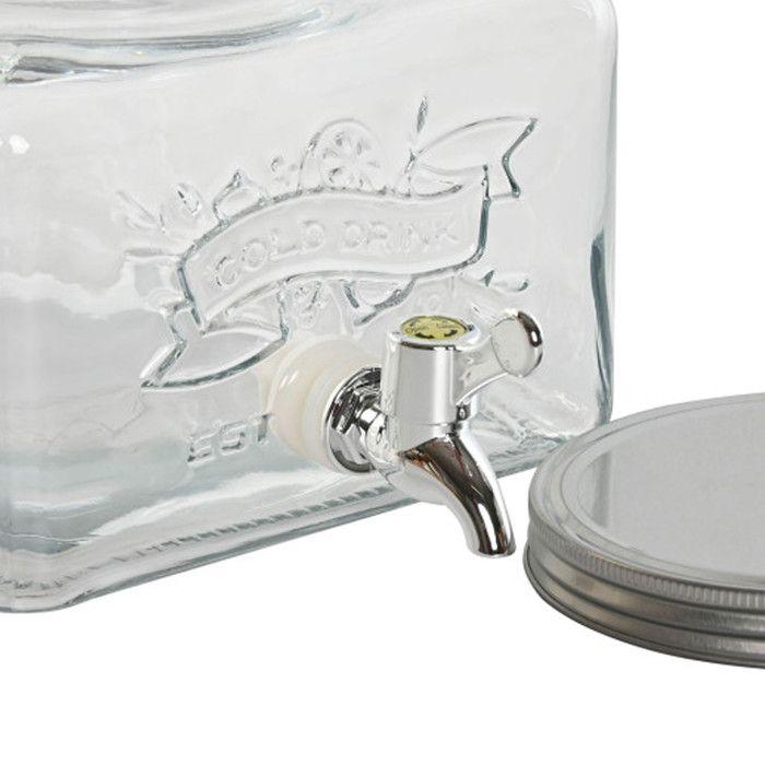 Glass Beverage Dispenser 19x25x16cm