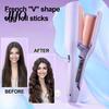 Professional Hair Styling Device Curling Iron 4 Temperature Adjustable French Wave Curler Quick Easy-to-use Tool Heating Electric Crimper Waver Women